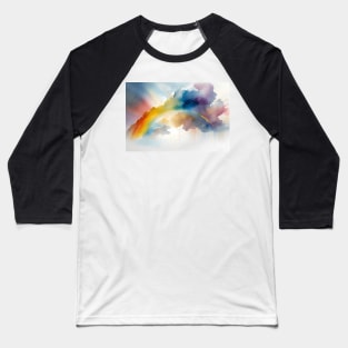 Rainbows and clouds - Watercolour - 02 Baseball T-Shirt